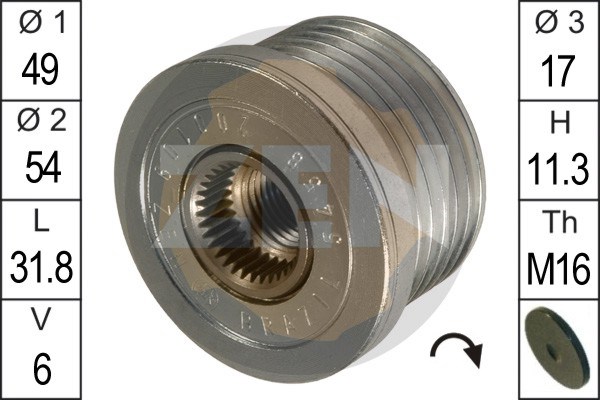 Alternator Freewheel Clutch ERA ZN5458