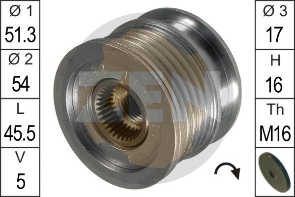Alternator Freewheel Clutch ERA ZN5411