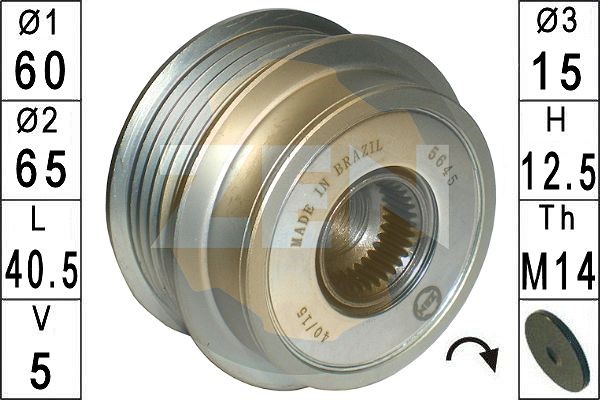 Alternator Freewheel Clutch ERA ZN5645
