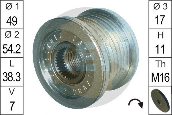 Alternator Freewheel Clutch ERA ZN5492