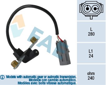 Sensor, crankshaft pulse FAE 79022