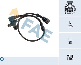 Sensor, wheel speed FAE 78176