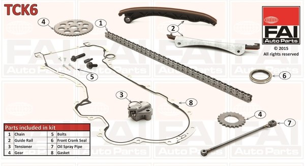 Timing Chain Kit FAI AutoParts TCK6