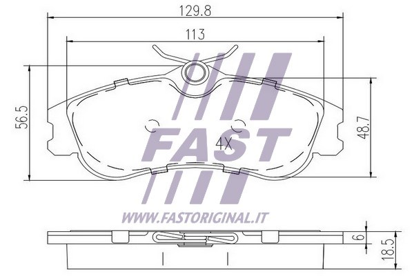 Brake Pad Set, disc brake FAST FT29516 2