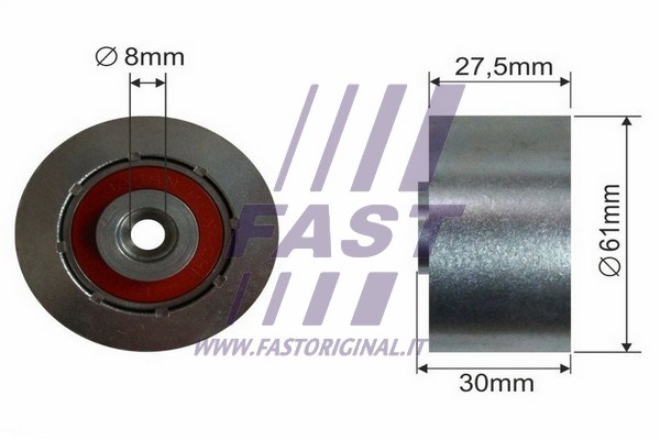 Deflection/Guide Pulley, timing belt FAST FT44084