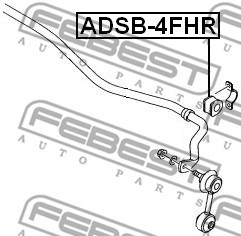 Mounting, stabiliser bar FEBEST ADSB4FHR 2