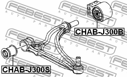 Mounting, control/trailing arm FEBEST CHABJ300B 2