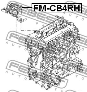 Mounting, engine FEBEST FMCB4RH 2