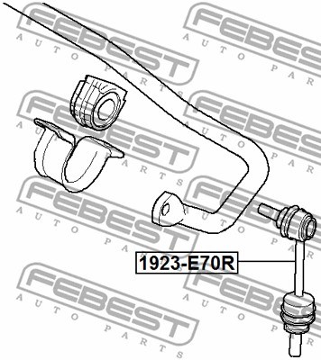 Link/Coupling Rod, stabiliser bar FEBEST 1923E70R 2