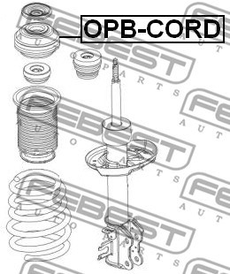 Mounting, shock absorbers FEBEST OPBCORD 2