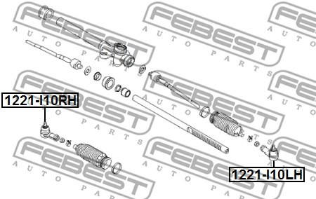 Tie Rod End FEBEST 1221I10LH 2