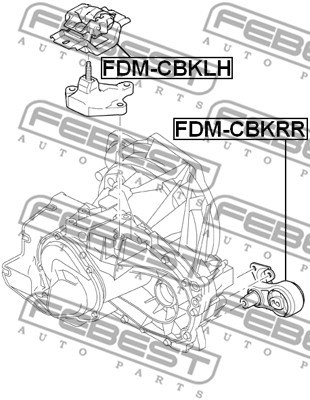 Mounting, engine FEBEST FDMCBKRR 2