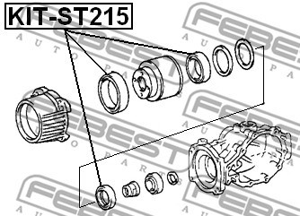 Gasket Set, differential FEBEST KITST215 2