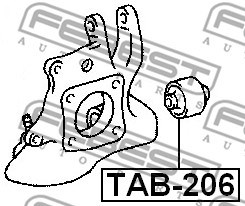 Mounting, control/trailing arm FEBEST TAB206 2