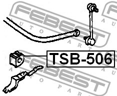 Mounting, stabiliser bar FEBEST TSB506 2