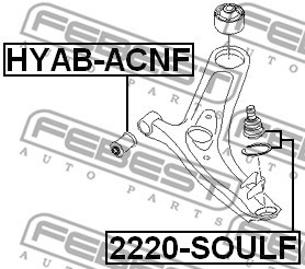Ball Joint FEBEST 2220SOULF 2