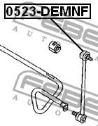 Link/Coupling Rod, stabiliser bar FEBEST 0523DEMNF 2