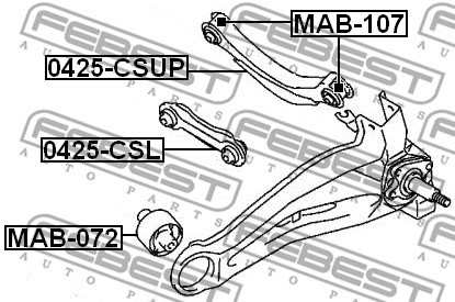 Control Arm/Trailing Arm, wheel suspension FEBEST 0425CSL 2