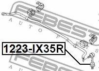 Link/Coupling Rod, stabiliser bar FEBEST 1223IX35R 2