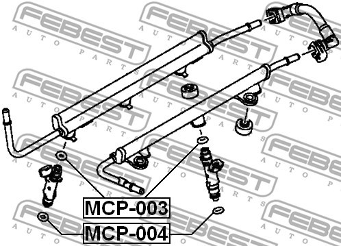 Seal Ring, injector FEBEST MCP003 2