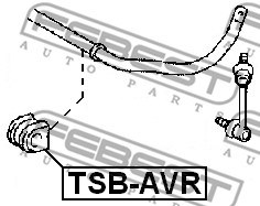 Mounting, stabiliser bar FEBEST TSBAVR 2