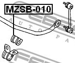Bushing, stabiliser bar FEBEST MZSB010 2