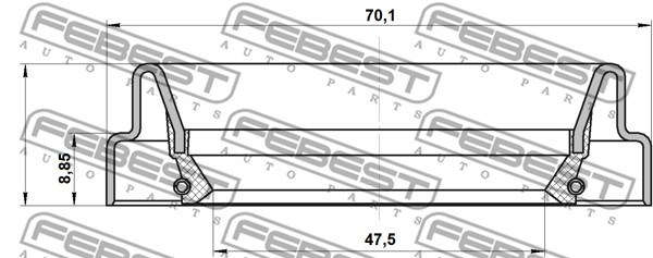 Seal, drive shaft FEBEST 95FDY49700909C 2