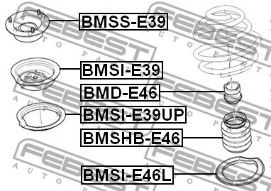 Rubber Buffer, suspension FEBEST BMDE46 2