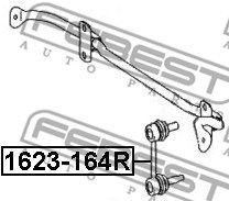 Link/Coupling Rod, stabiliser bar FEBEST 1623164R 2