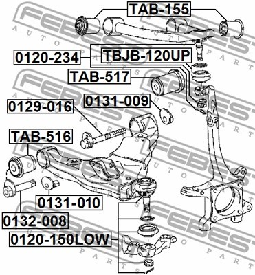 Mounting, control/trailing arm FEBEST TAB517 2