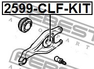 Repair Kit, clutch slave cylinder FEBEST 2599CLFKIT 2