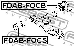 Mounting, control/trailing arm FEBEST FDABFOCS 2