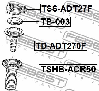 Protective Cap/Bellow, shock absorber FEBEST TSHBACR50 2