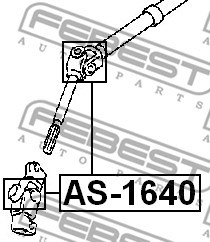 Joint, steering shaft FEBEST AS1640 2