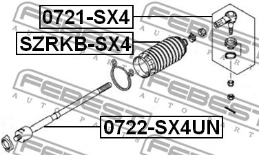 Tie Rod End FEBEST 0721SX4 2
