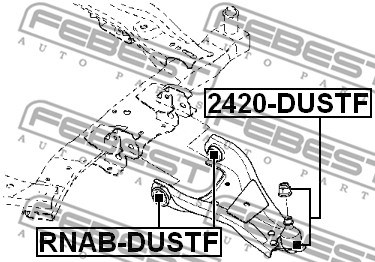 Ball Joint FEBEST 2420DUSTF 2