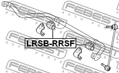 Bushing, stabiliser bar FEBEST LRSBRRSF 2