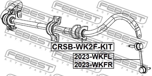 Link/Coupling Rod, stabiliser bar FEBEST 2023WKFL 2