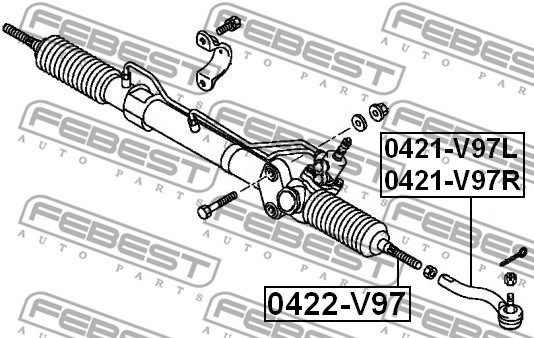 Tie Rod End FEBEST 0421V97L 2