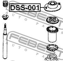 Mounting, shock absorbers FEBEST DSS001 2