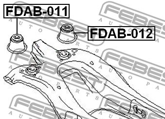 Mounting, axle beam FEBEST FDAB012 2