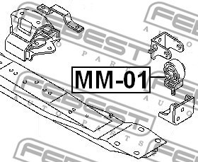 Mounting, transfer case FEBEST MM01 2