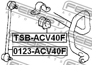Link/Coupling Rod, stabiliser bar FEBEST 0123ACV40F 2