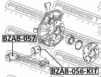 Repair Kit, control arm FEBEST BZAB056KIT 2