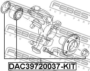Wheel Bearing Kit FEBEST DAC39720037KIT 2
