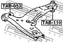 Mounting, control/trailing arm FEBEST TAB053 2