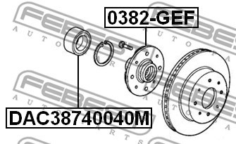 Wheel Bearing FEBEST DAC38740040M 2