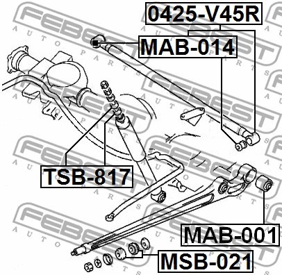 Mounting, control/trailing arm FEBEST MSB021 2