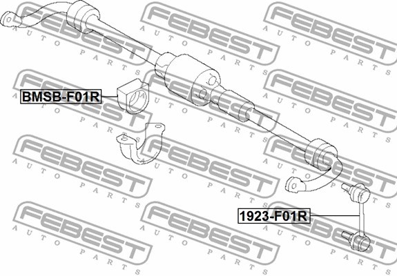Link/Coupling Rod, stabiliser bar FEBEST 1923F01R 2