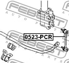 Link/Coupling Rod, stabiliser bar FEBEST 0523PCR 2